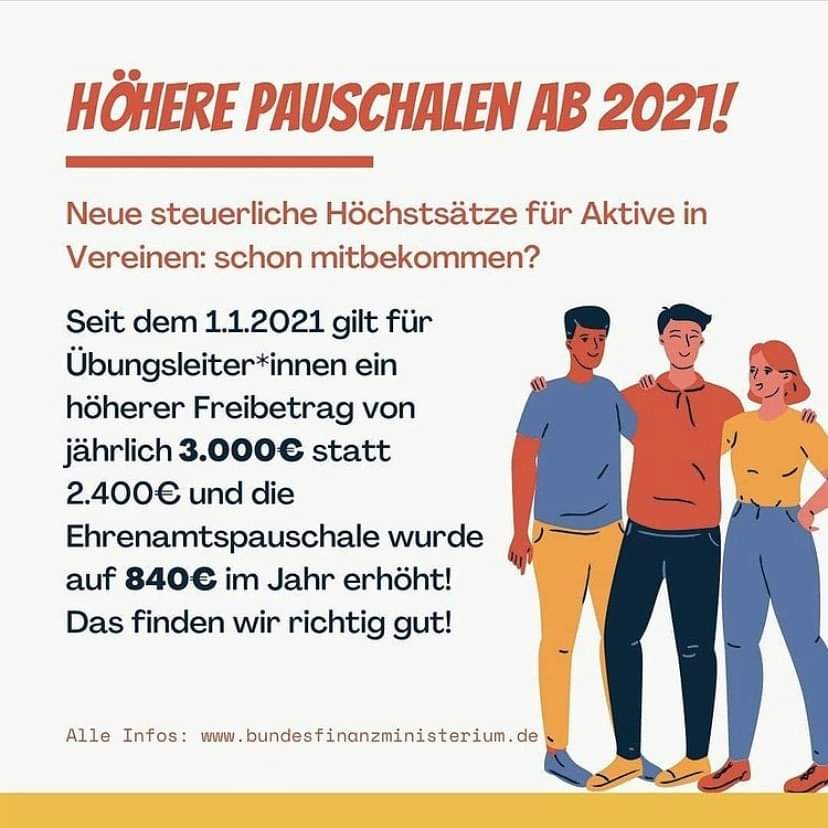 Höhere Pauschalen ab 2021